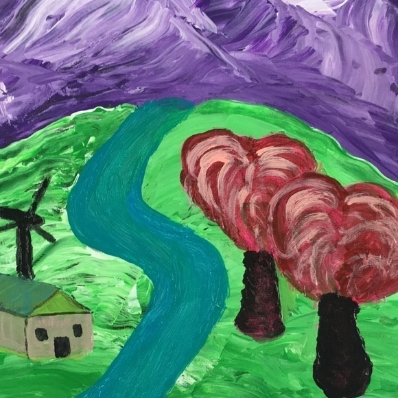 Whimsy Fantasy Painting Acrylic on Small Canvas Panel - Picture 6 of 8